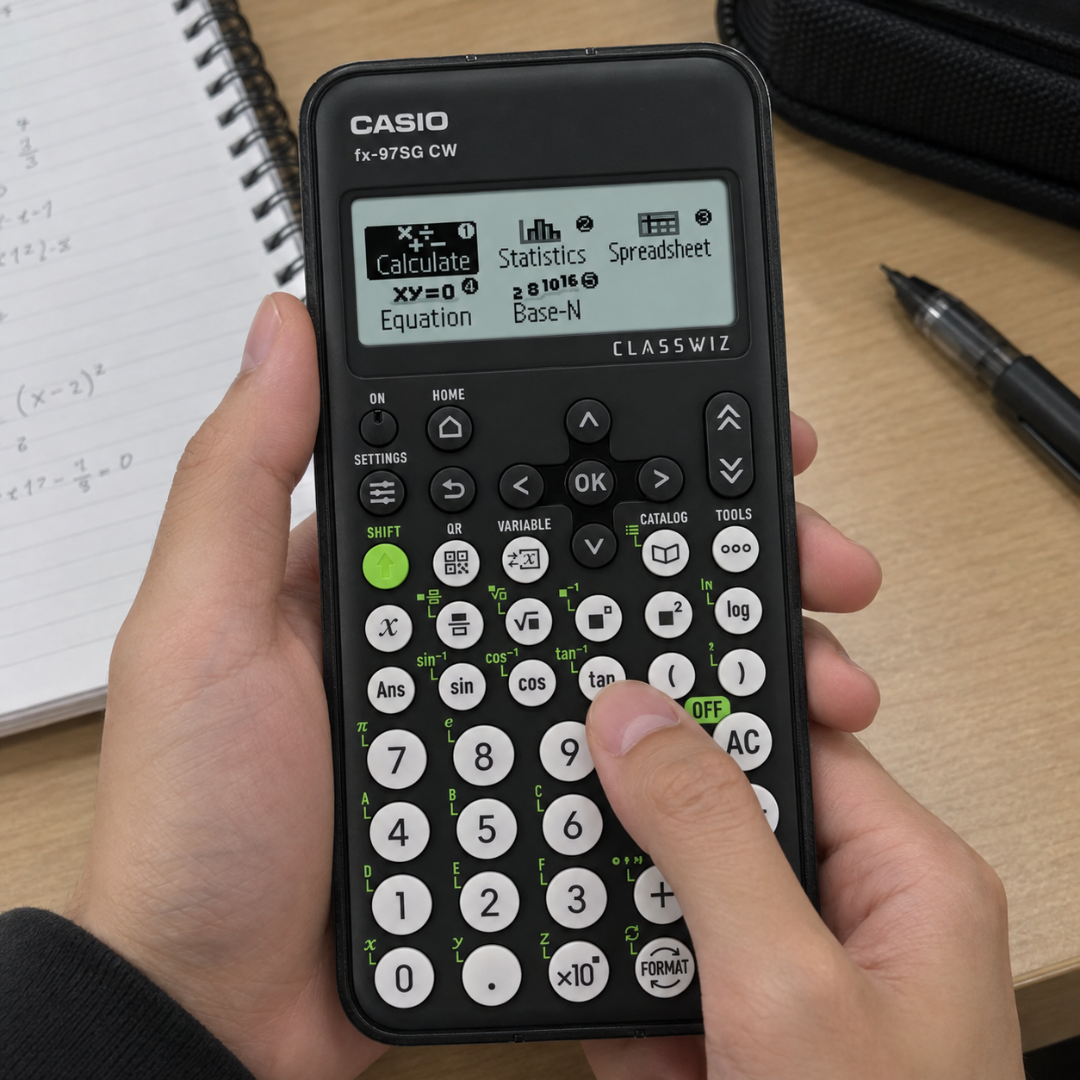 Casio FX-97SG CW Black Scientific Calculator | SEAB Approved | Compact