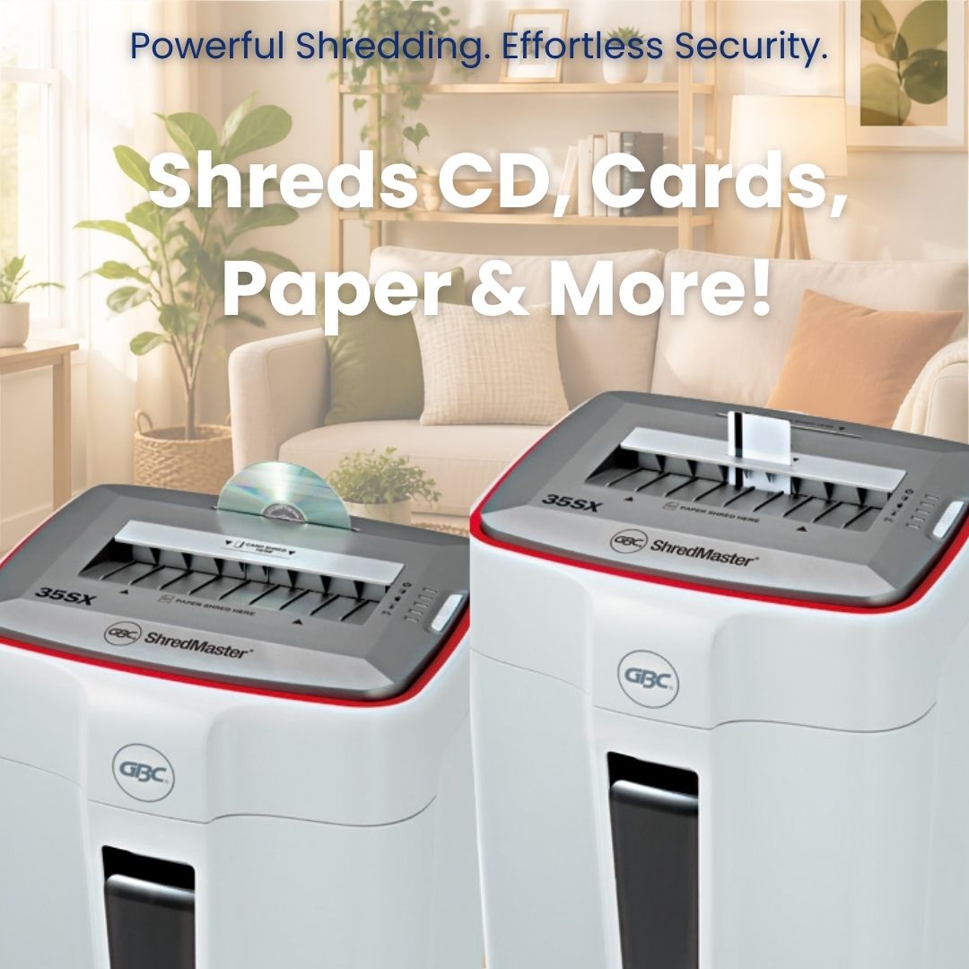 GBC ShredMaster 35SX Cross Cut Shredder with Wheels | Shreds Up to 21 Sheets | 36L Bin Capacity
