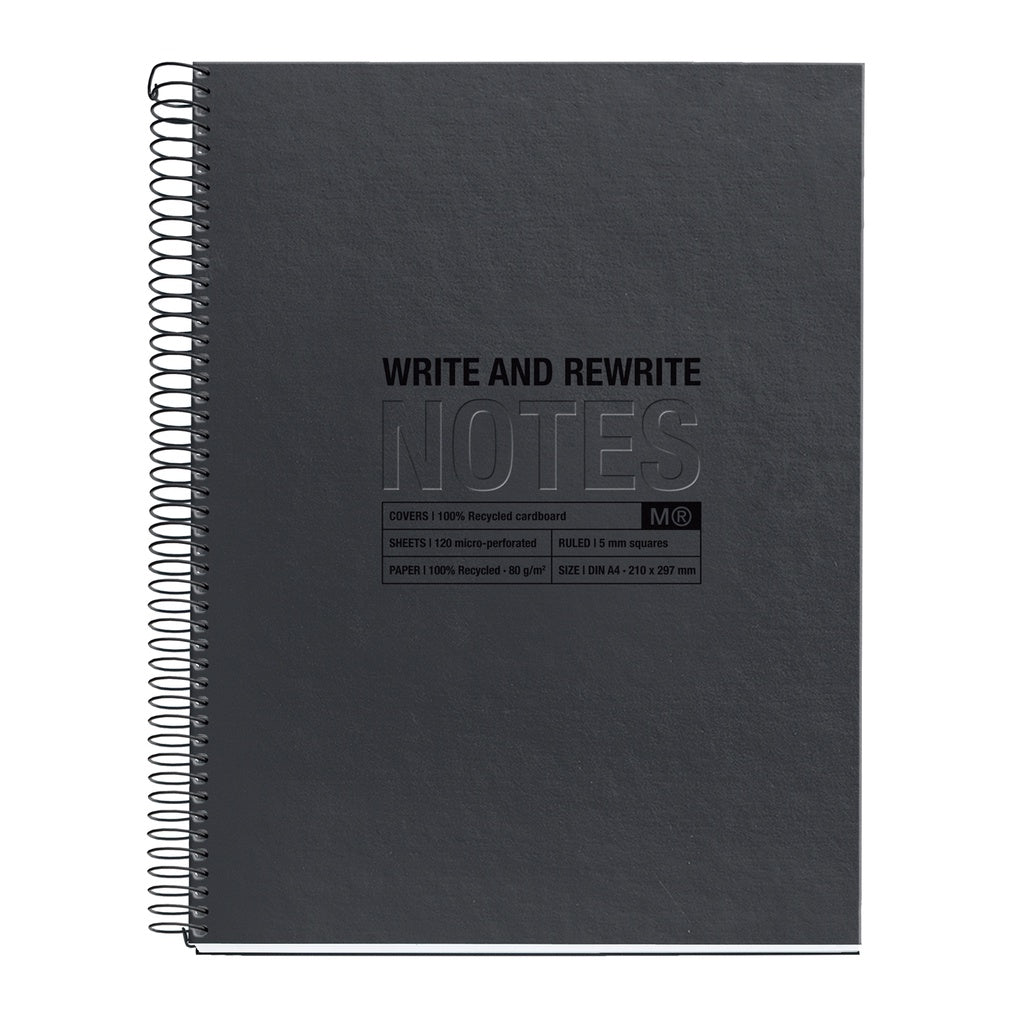 Miquelrius ECO BASICS SERIES Recycled Cardboard/Polypropylene A4/A5 Sqaured Notebooks