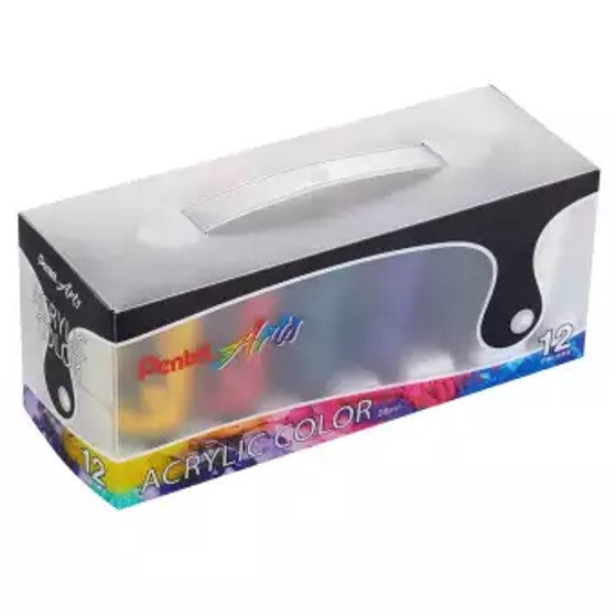 Pentel Acrylic Paint 12 Colours Set WA2-12E