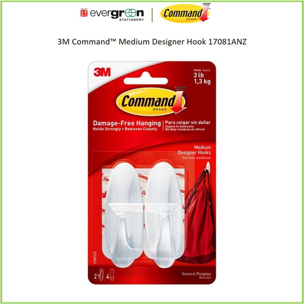 3M Command™ Medium Designer Hook 17081ANZ