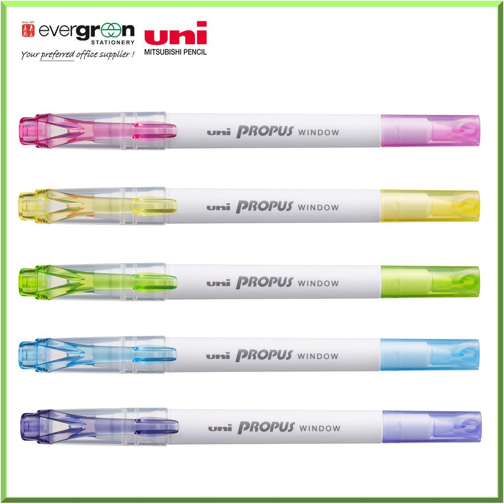 UNI Propus Window Highlighter 5pcs/set PUS-103T/5C