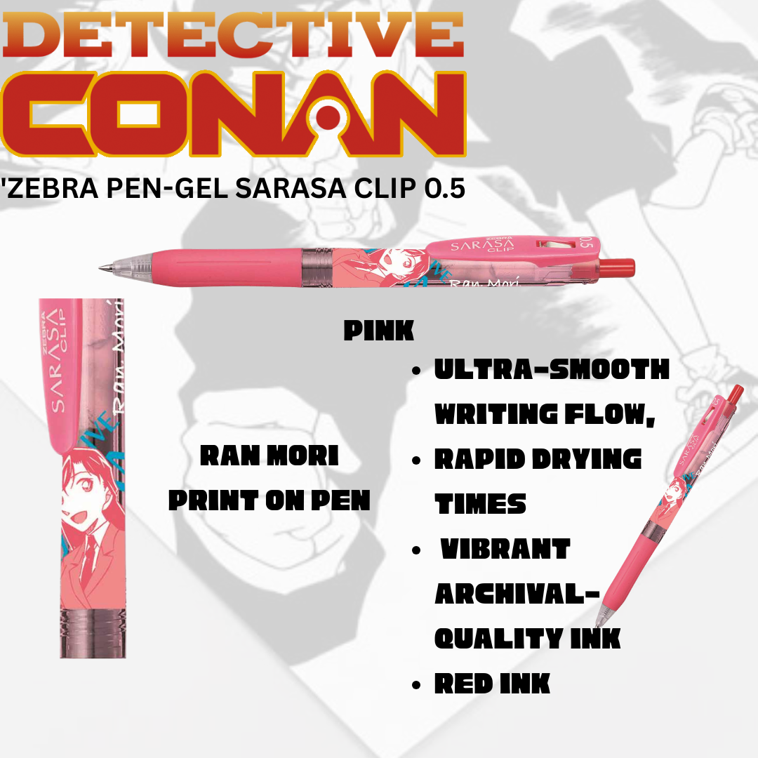 Zebra Sarasa Clip Detective Conan Limited Edition 0.5mm Indivisual Gel-Pen | Anime Lovers