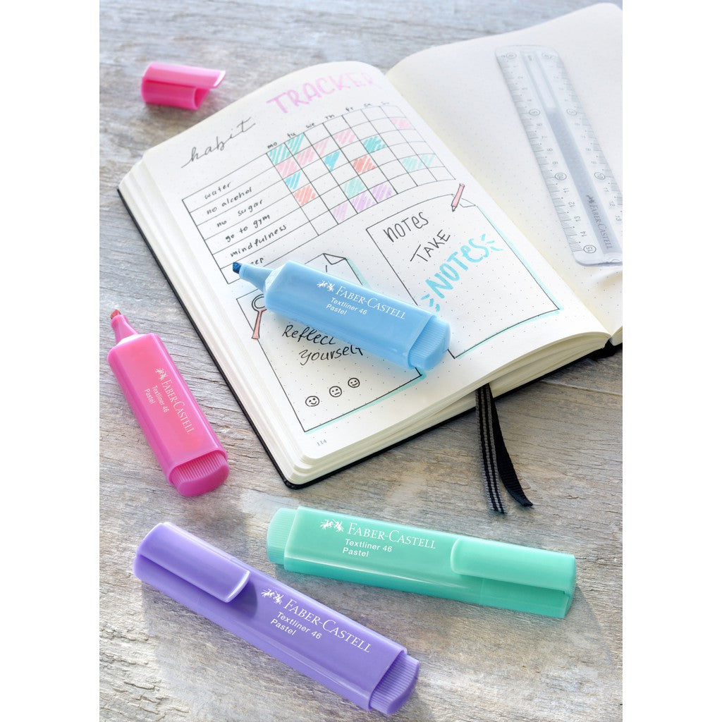 Faber-Castell Highlighter Textliner 46 Pastel, Wallet of 8
