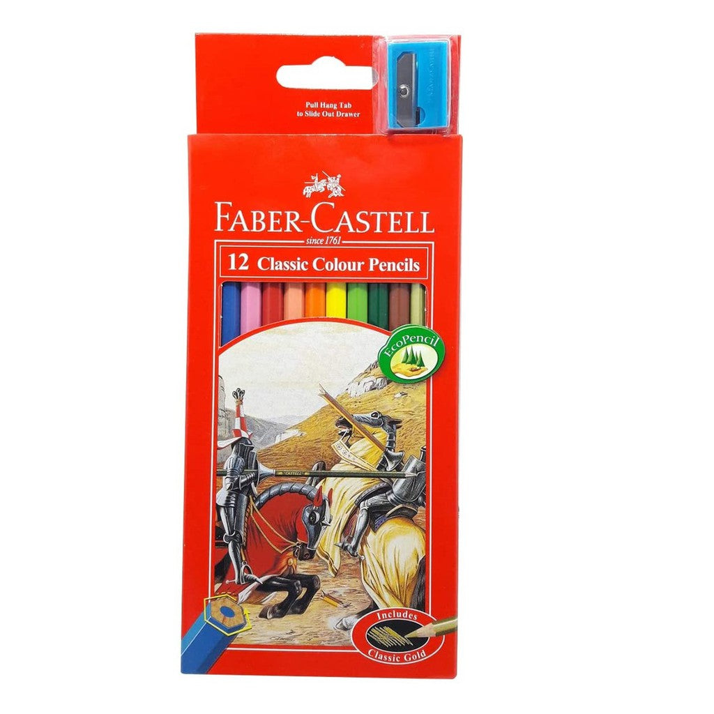 Faber Castell Bundle Classic Set 12 Pc Colouring Pencil + Colouring Book