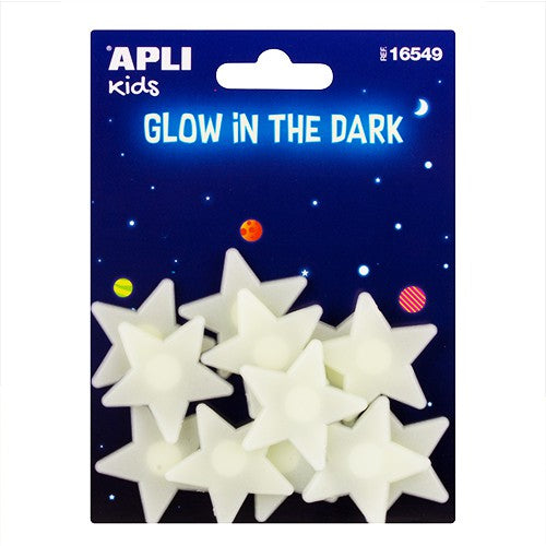 Apli #16549/16550/16551 Glow in the Dark Small Stars/Stars/Moon