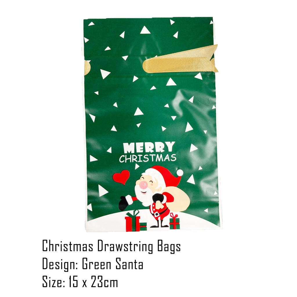 Assorted Christmas Drawstring Gift Bags
