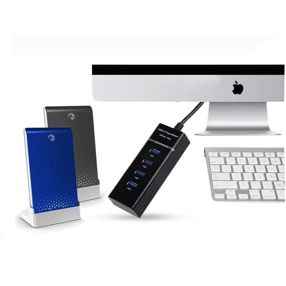4 Ports USB 3.0 Hub Splitter High Speed for Computers/Laptops