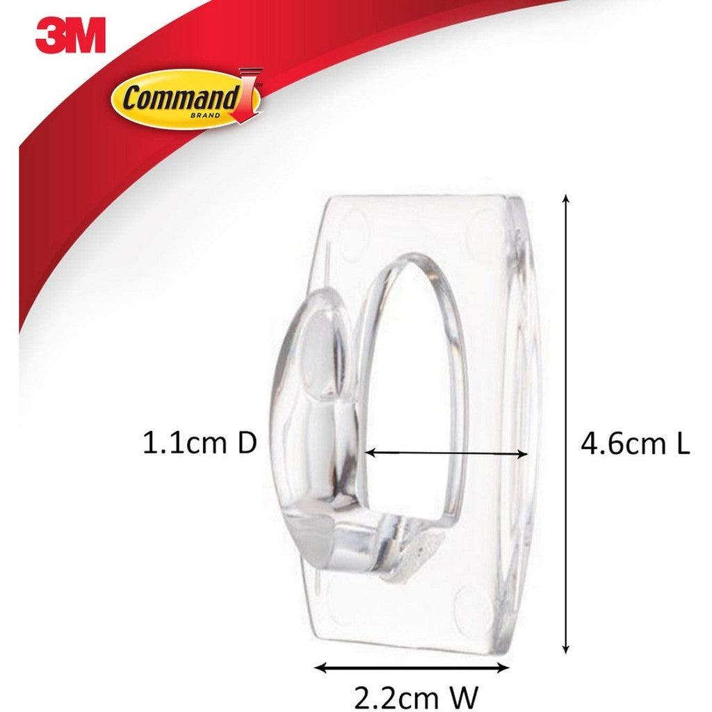 Command Mini Hooks, Clear, 6-Hooks (17006CLR-ES)