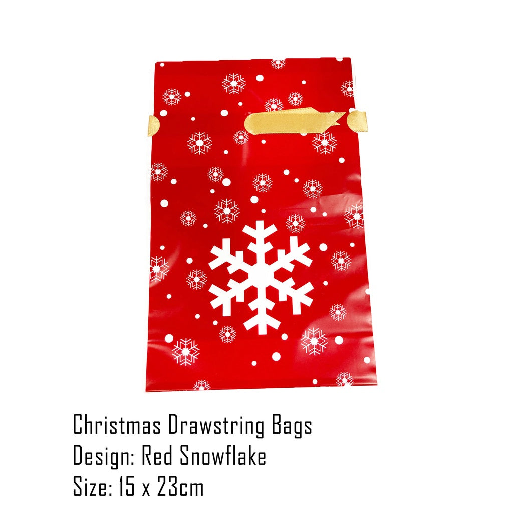 Assorted Christmas Drawstring Gift Bags
