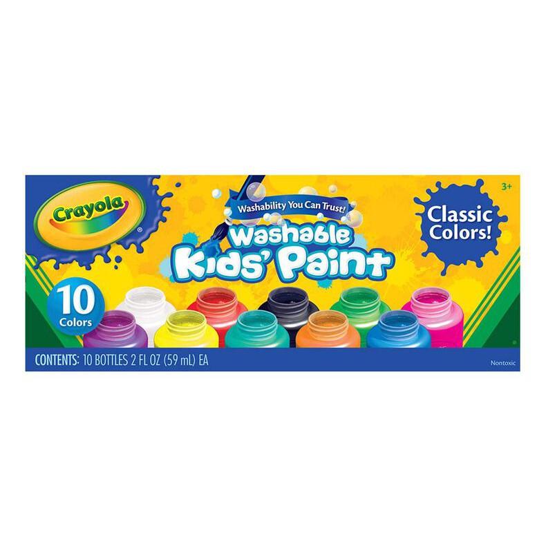 Crayola 10colour Washable Paint (59ml/btl)