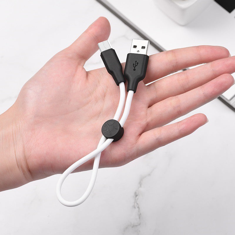 Hoco X21 Plus Silicone Charging Cable for Micro 0.25m 2.4A