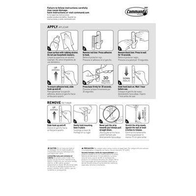 Command™ Small Clear Hooks 17092CLR, 2 Hooks 4 Strips/Pack