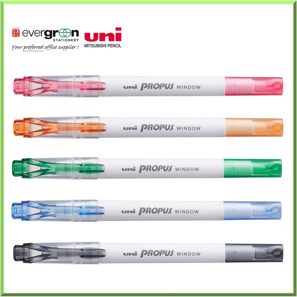 UNI Propus Window Highlighter 5pcs/set PUS-103T/5C