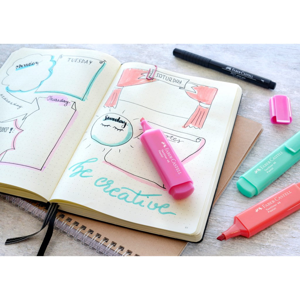 Faber-Castell Highlighter Textliner 46 Pastel, Wallet of 8