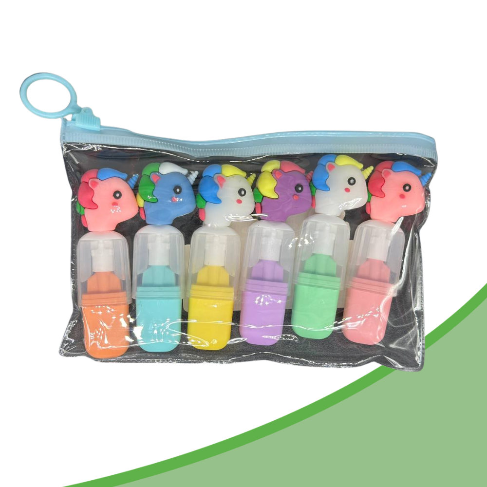 Tianzhen Colorful Unicorn Highlighter 6pcs