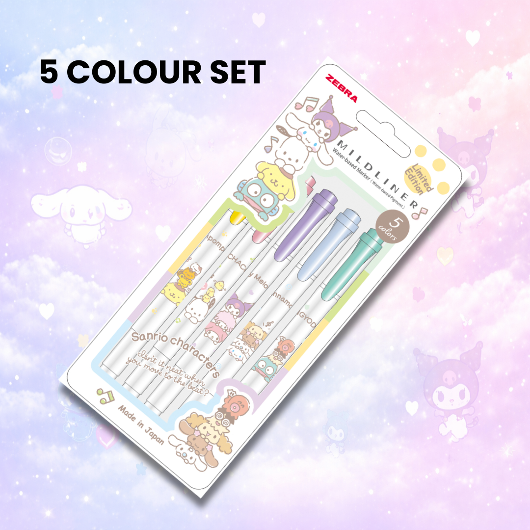 Zebra Mildliner Sanrio Build Up Vertically | 5 Colors