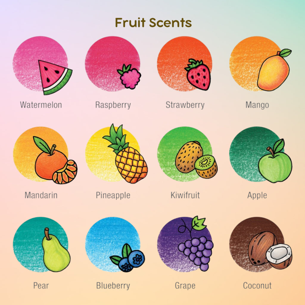Faber Castell Fruit Scent Coloring Set | Scented Markers | Scented Pencils | A4 Coloring book | Interactive feature