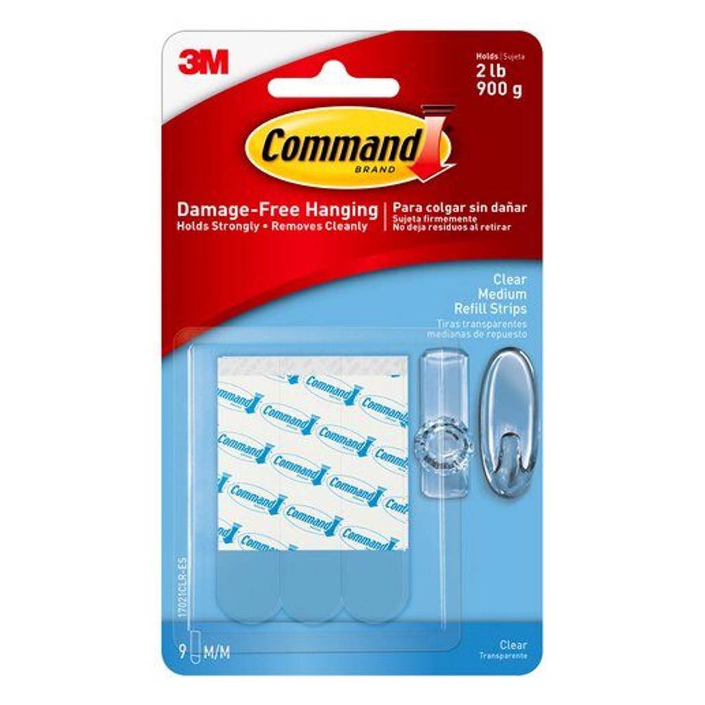 3M Command™ Clear Medium Refill Strips 17021CLR