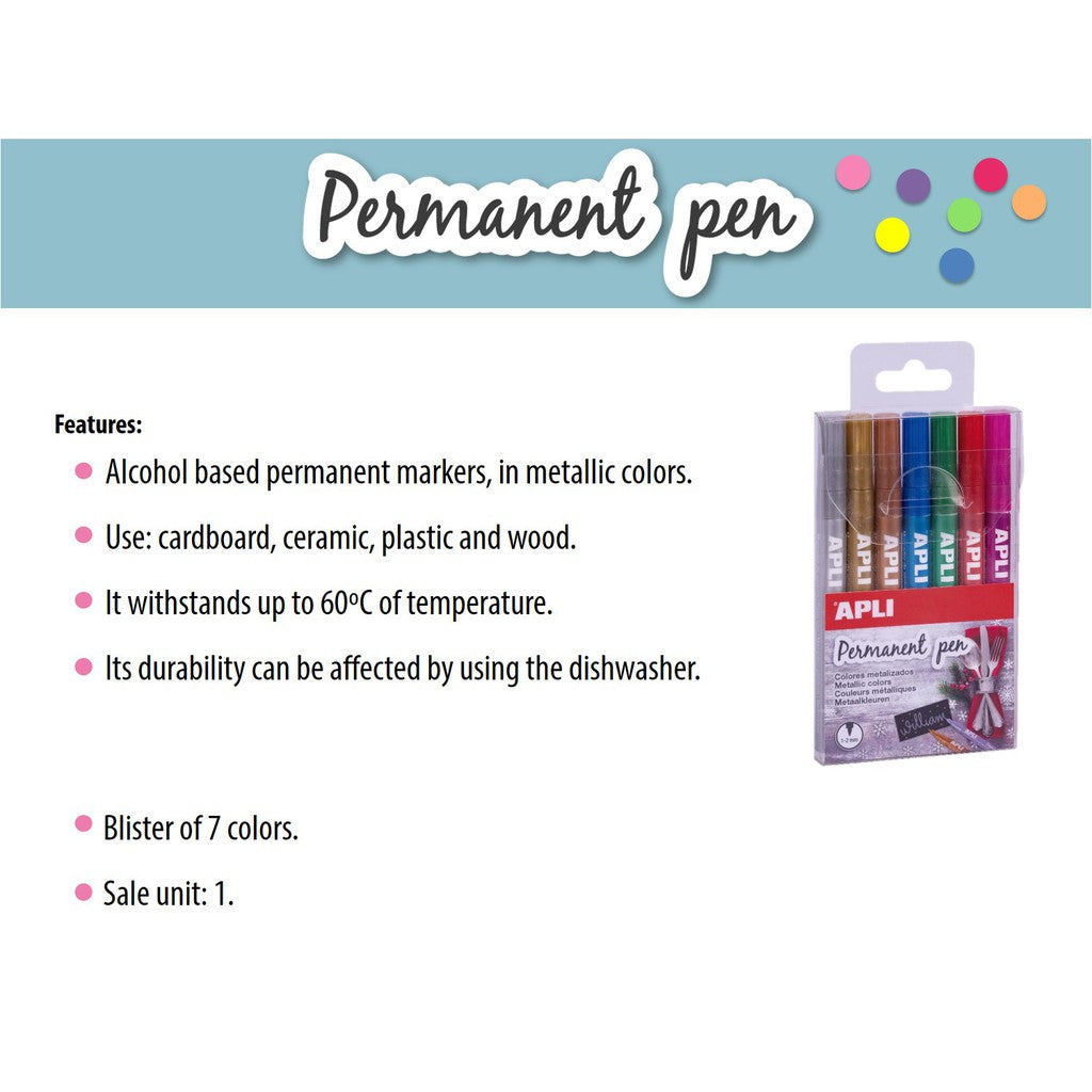 APLI Metallic Permanent Markers