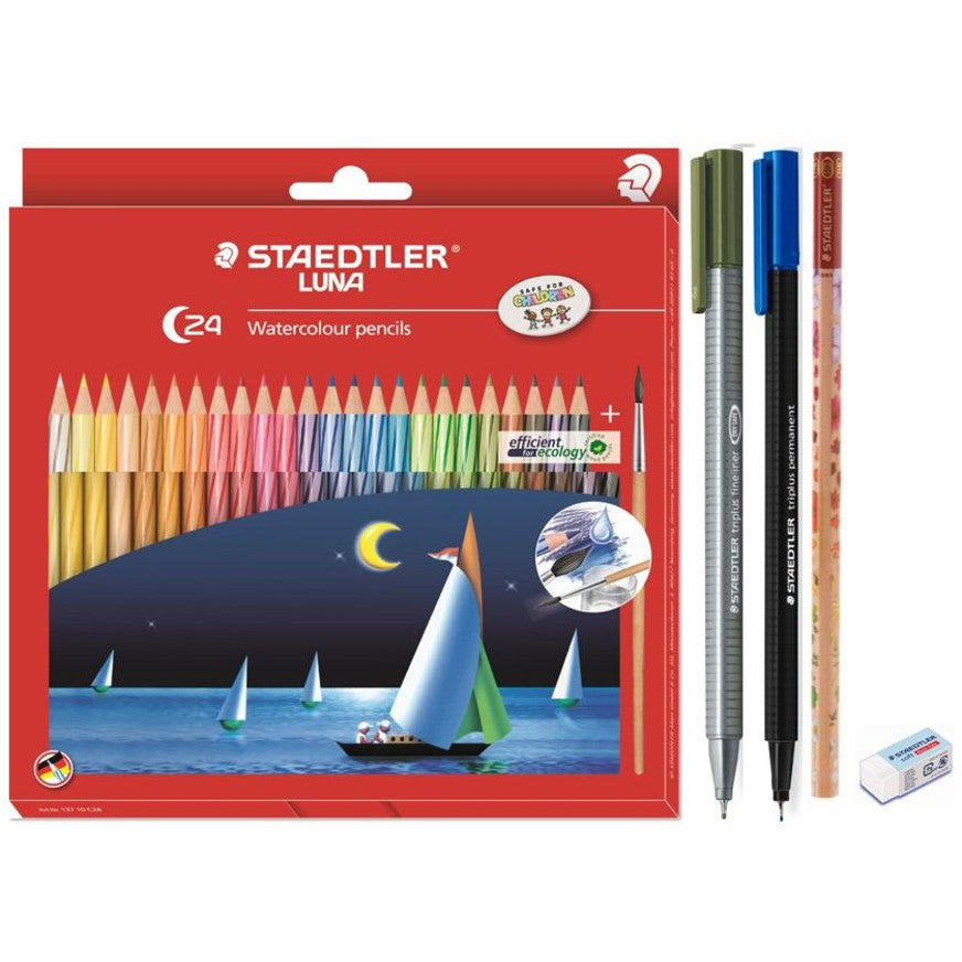 Staedtler Luna Creative School Box Watercolour Pencil Set