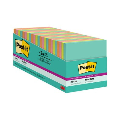 3M Post-it Super Sticky Notes A World of Color Cities Collection --- Rio de Janeiro/New York/Miami Collection 5 pads/pk