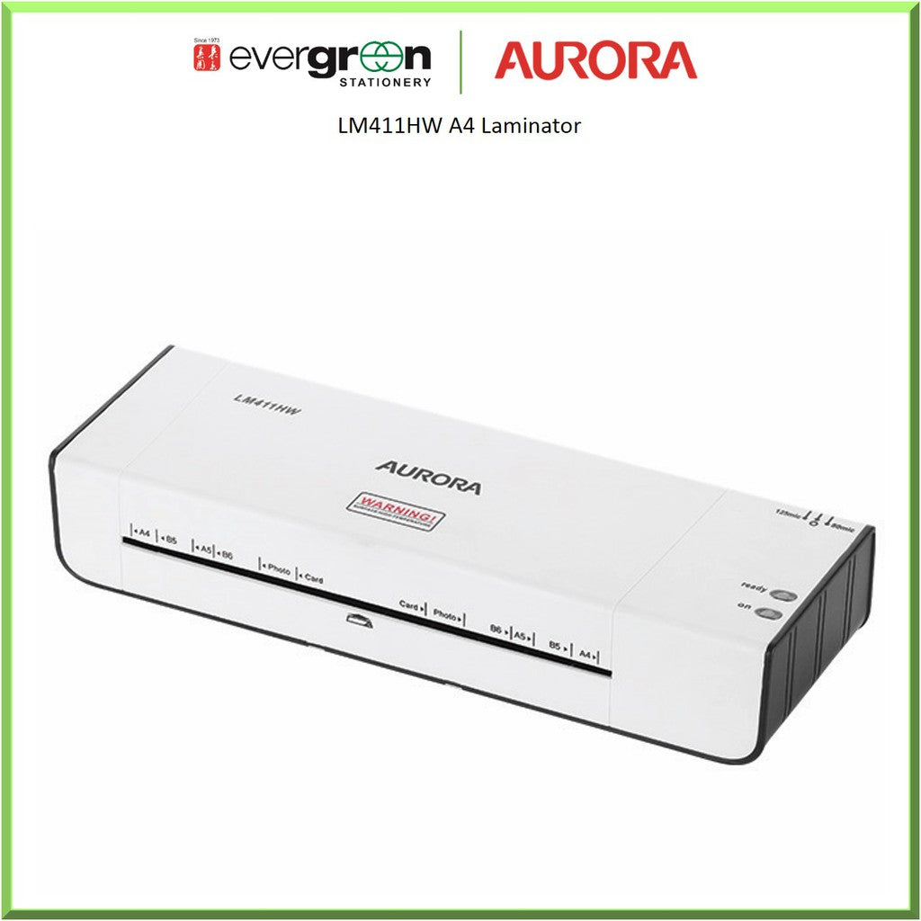 Aurora LM411HW A4 Laminator | FREE A4 Pouch