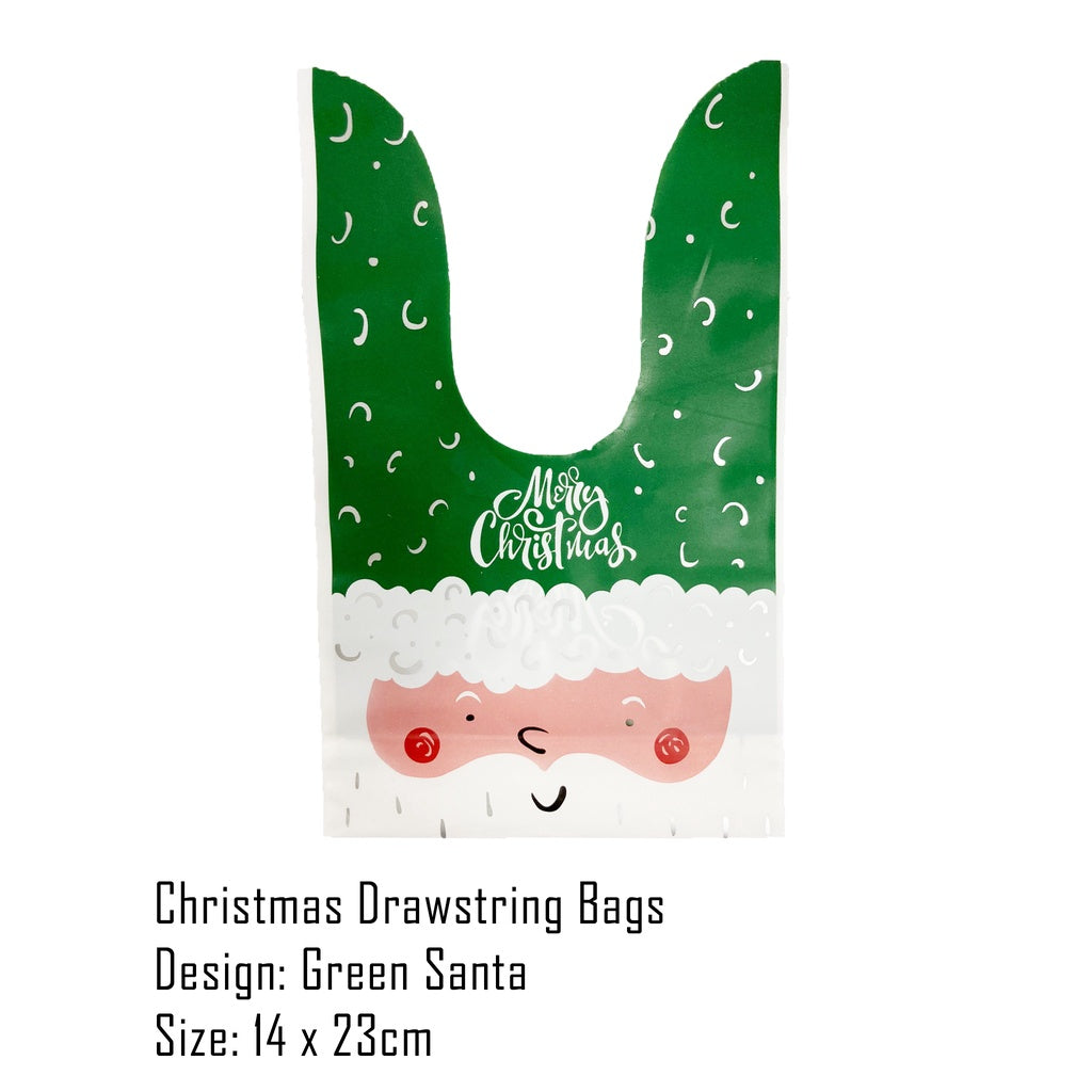 Assorted Christmas Drawstring Gift Bags