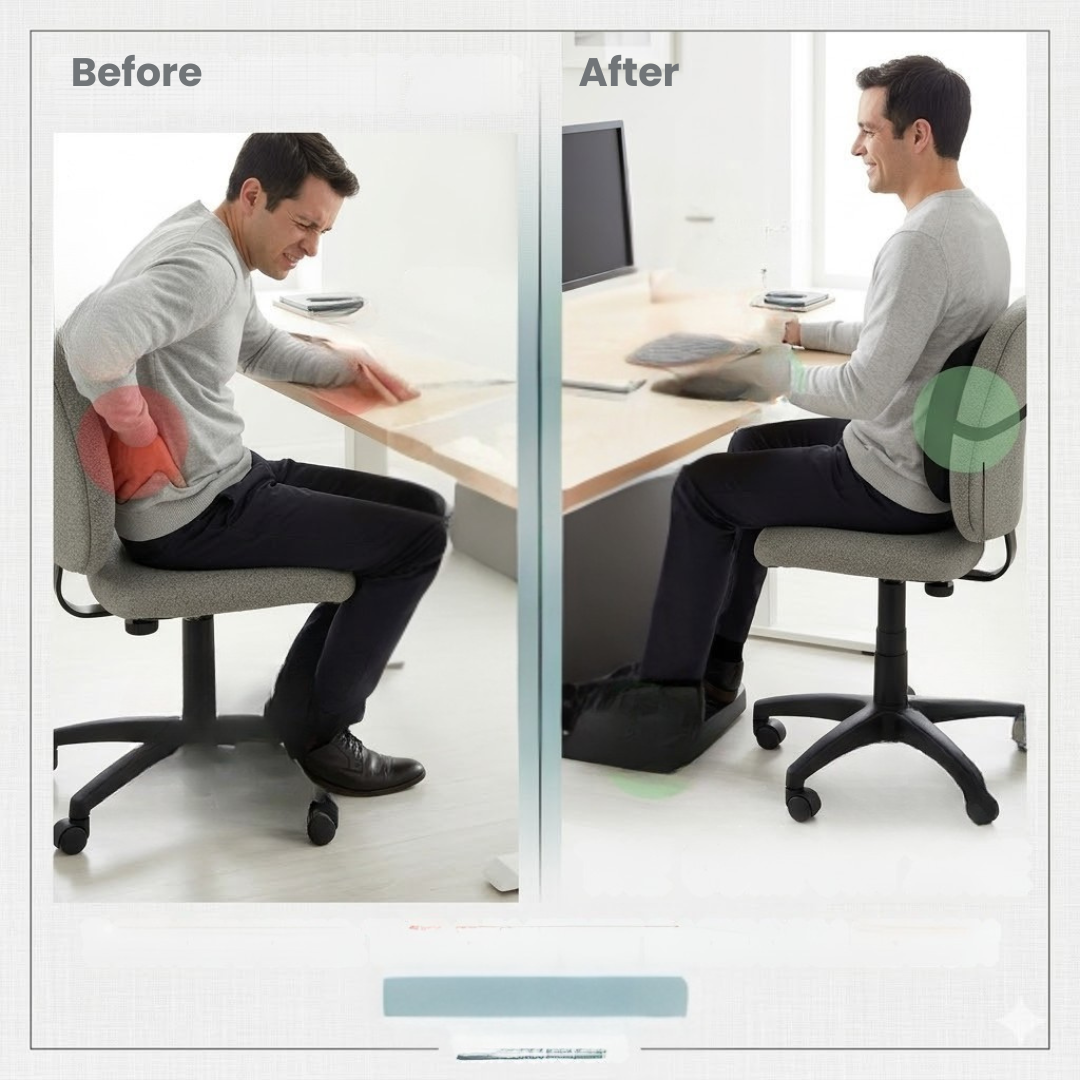 Fellowes High Profile Backrest | High Density Foam | Adjustable Strap | Ergonomic Back Support | Soft Brushed Cover | Black