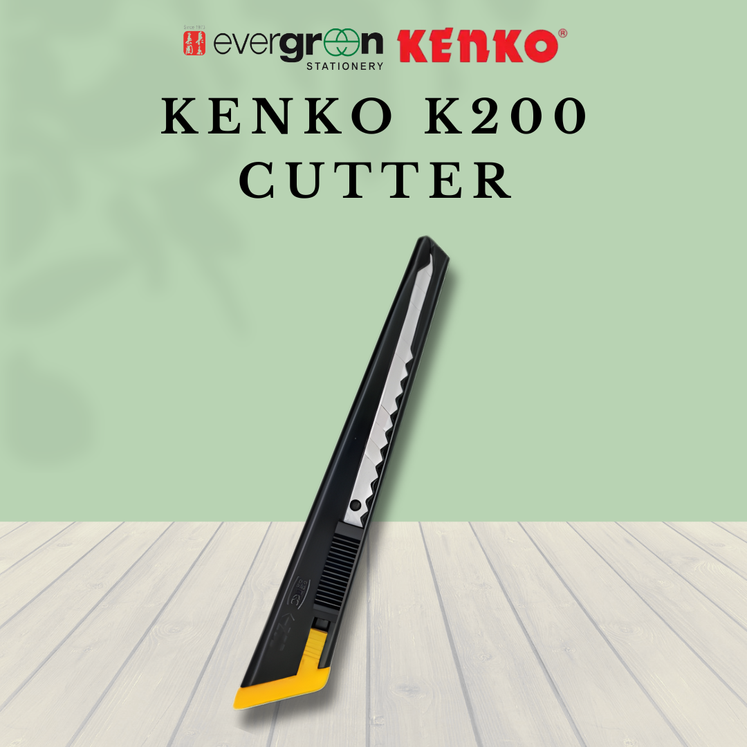 Kenko K200 Cutter Utility Knife Snap-Off Blade Paper Cutter Office Craft Tool