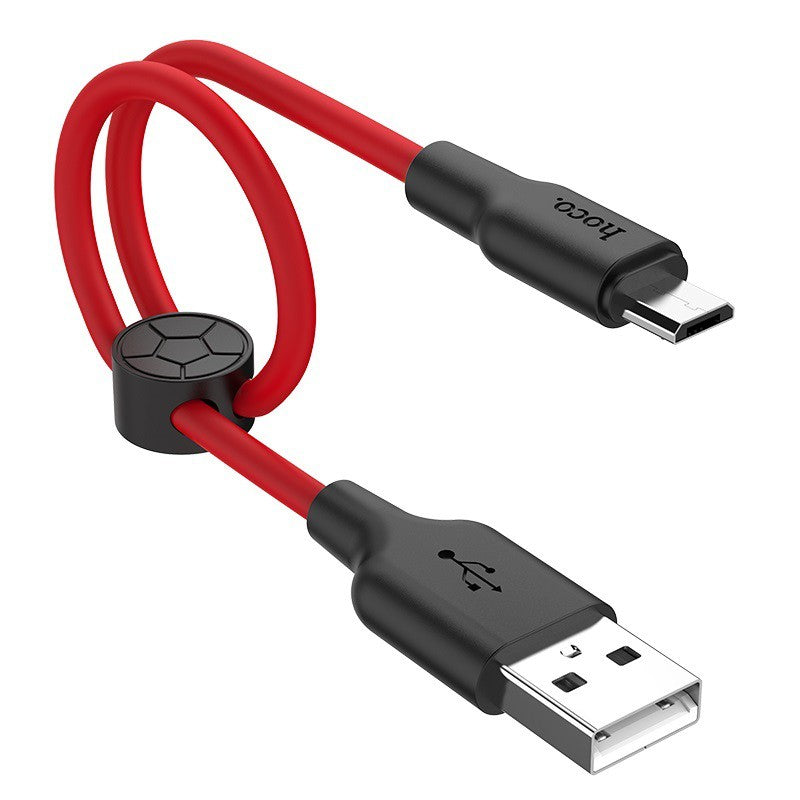 Hoco X21 Plus Silicone Charging Cable for Micro 0.25m 2.4A
