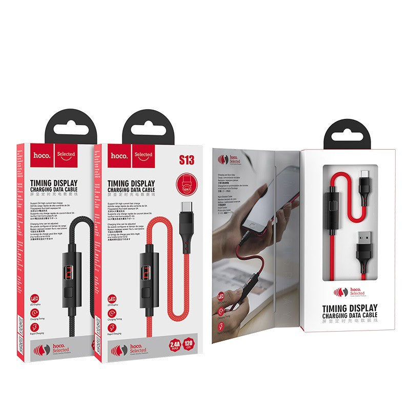 Hoco S13 Type-C Central Control Timing Charging Data Cable
