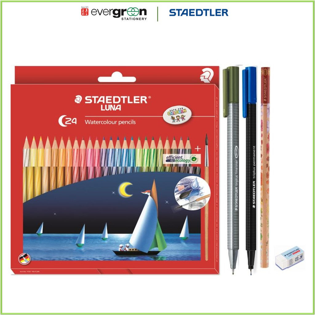 Staedtler Luna Creative School Box Watercolour Pencil Set
