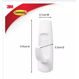 Command™ Large Bath Hook 17003B, 1 Hook 2 Strips/Pack