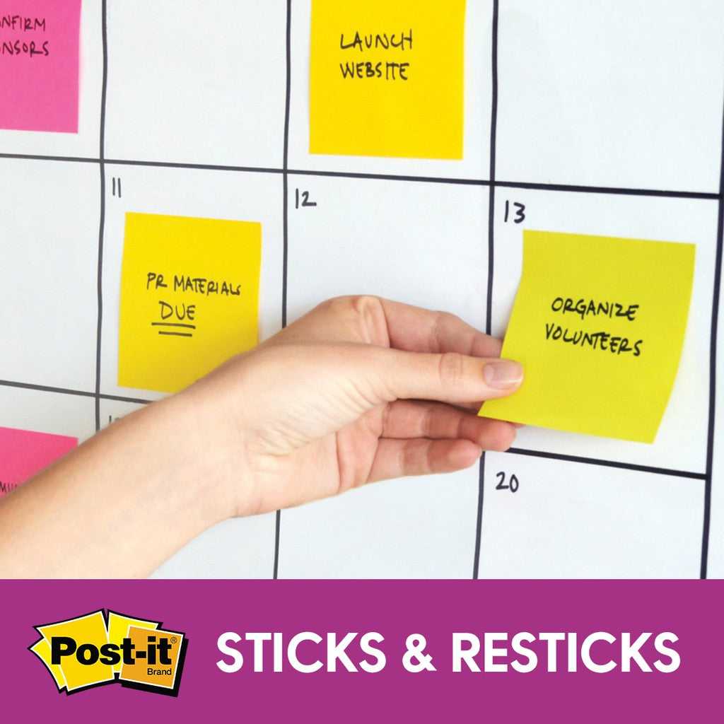 3M Super Sticky Recycled Notes Bali Collection | 3" x 3" | 654-5SSNRP
