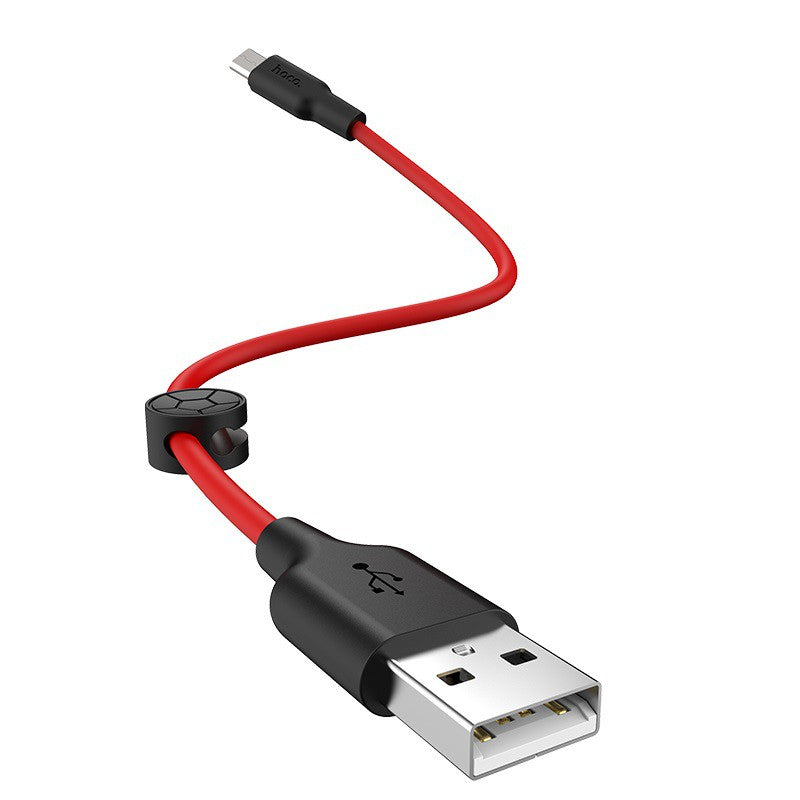 Hoco X21 Plus Silicone Charging Cable for Micro 0.25m 2.4A