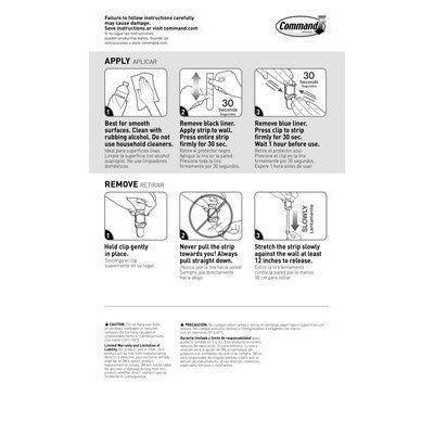 Command™ Small Clear Refill Strips 17024CLR, 12 Strips/Pack