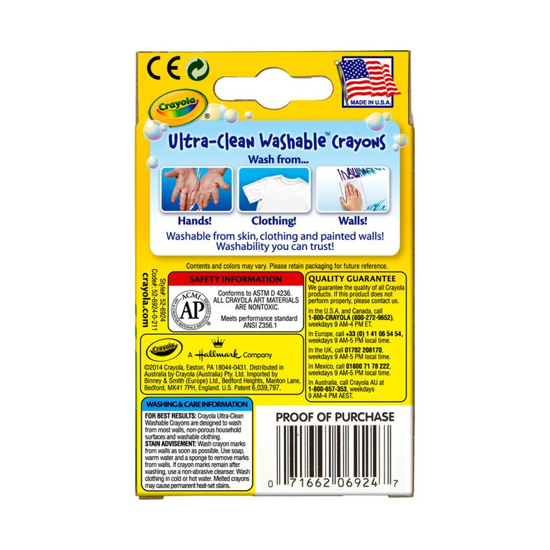 54-526924 24ct Washable Crayons CRAYOLA