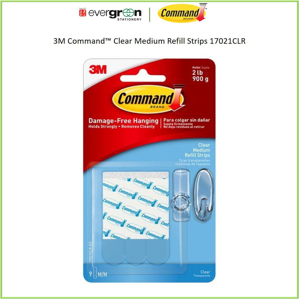 3M Command™ Clear Medium Refill Strips 17021CLR