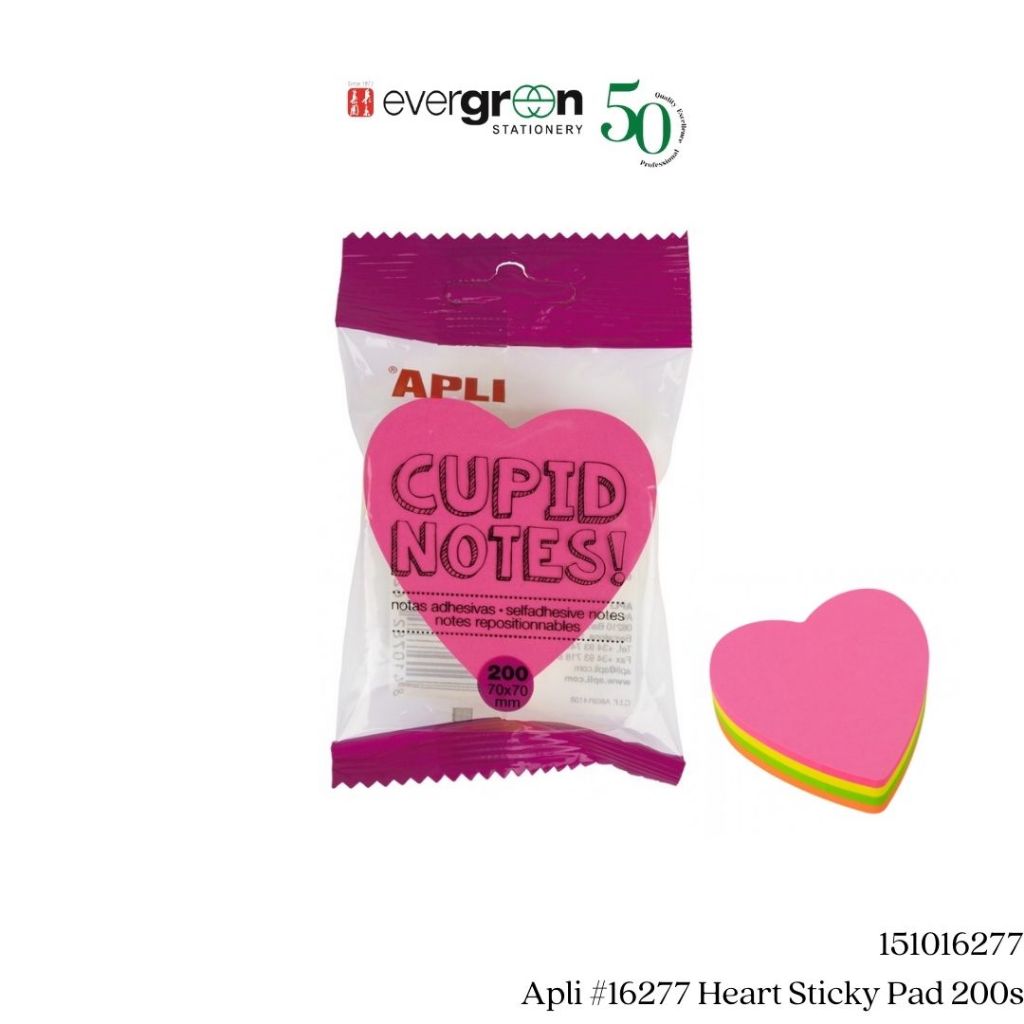 APLI Heart Sticky Pad