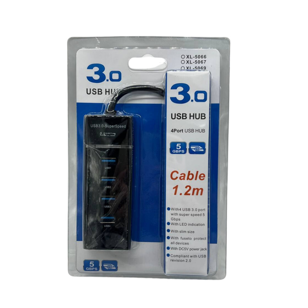4 Ports USB 3.0 Hub Splitter High Speed for Computers/Laptops