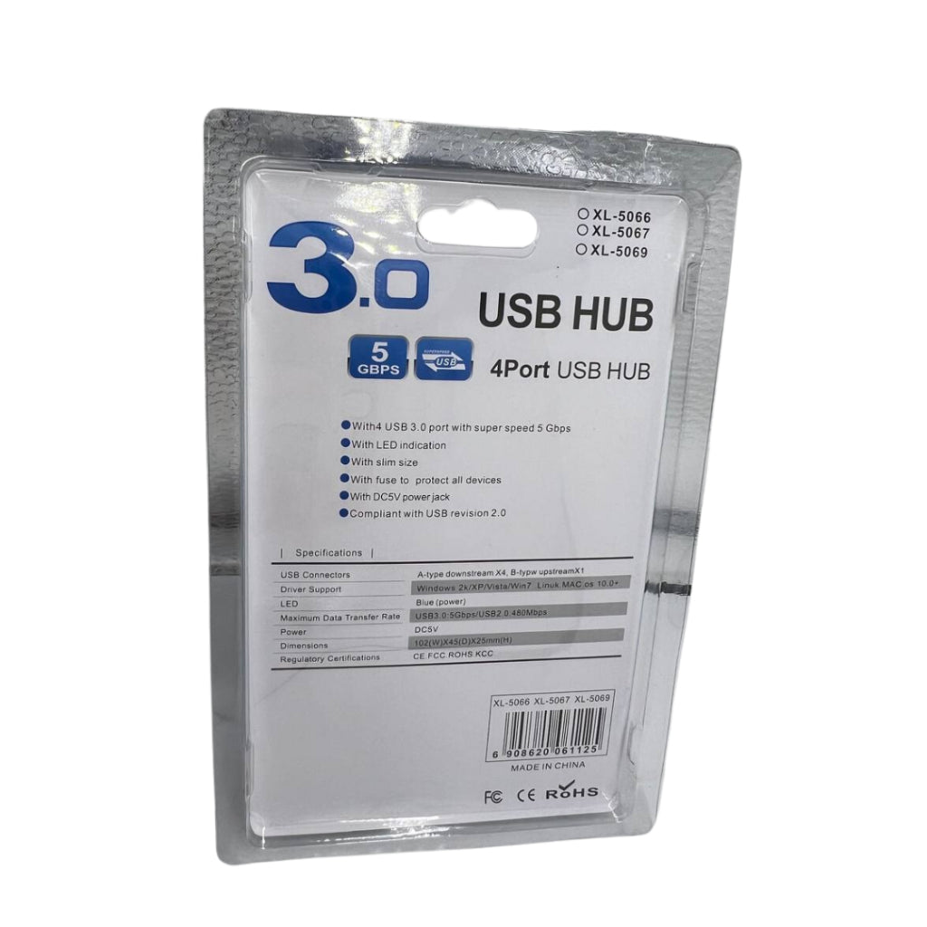 4 Ports USB 3.0 Hub Splitter High Speed for Computers/Laptops