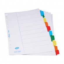 [SG] A4 plastic Divider 5/6/10/12 colours [Evergreen Stationery]