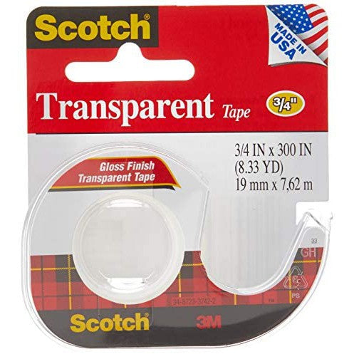 3M 157S SCOTCH(R) TRANS TAPE 3/4"X300"