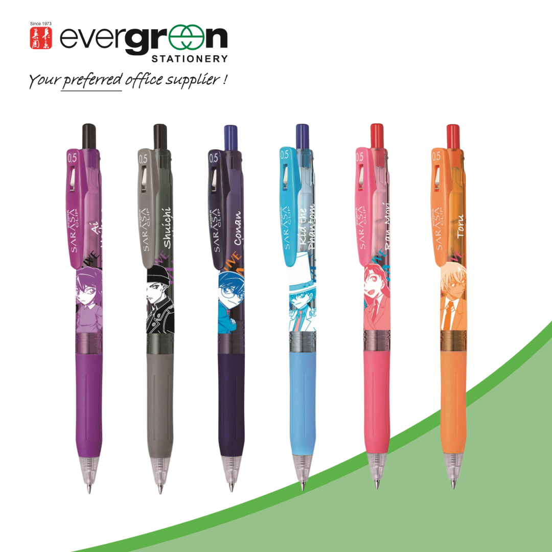 Zebra Sarasa Clip Detective Conan Limited Edition 0.5mm Indivisual Gel-Pen | Anime Lovers