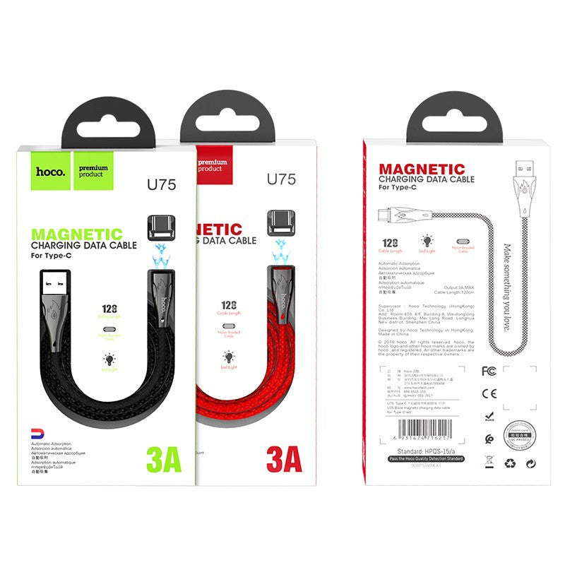 Hoco U75 Blaze Magnetic Charging Data Cable for Type-C 1.2m