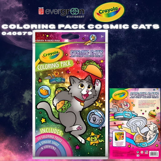 [SG] Crayola Cosmic Cats Coloring Pack [Evergreen Stationery]