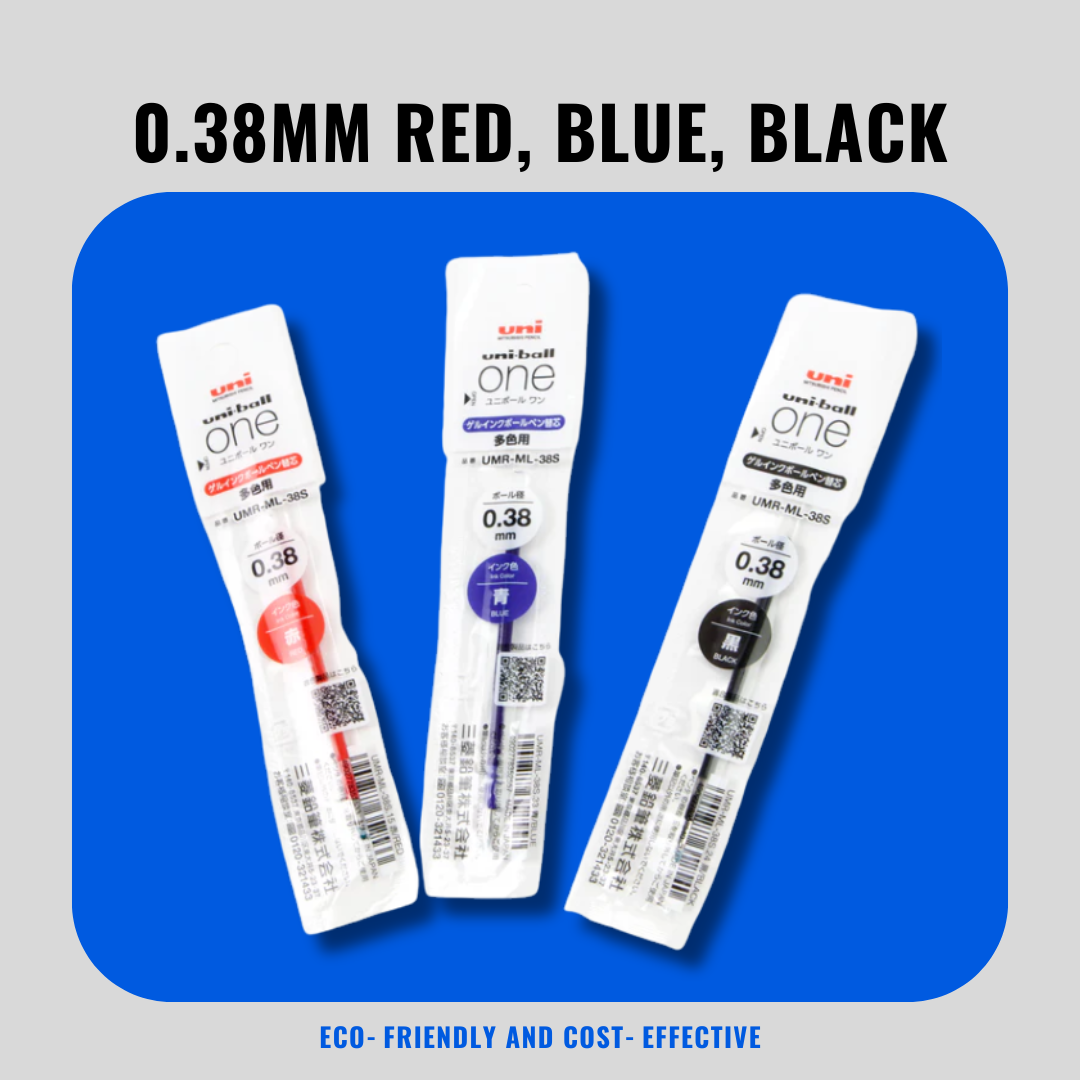 [SG] UNI Ball One 3C Refill UMR-ML 0.38 0.5 Eco-Friendly and Cost-Effective [Evergreen Stationery]