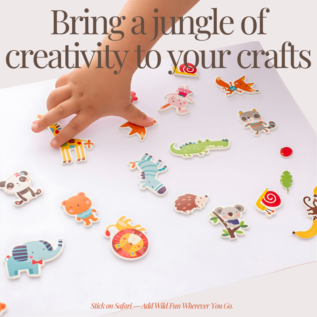 [SG] APLI B.Eva Foam Stickers Animals [Evergreen Stationery]