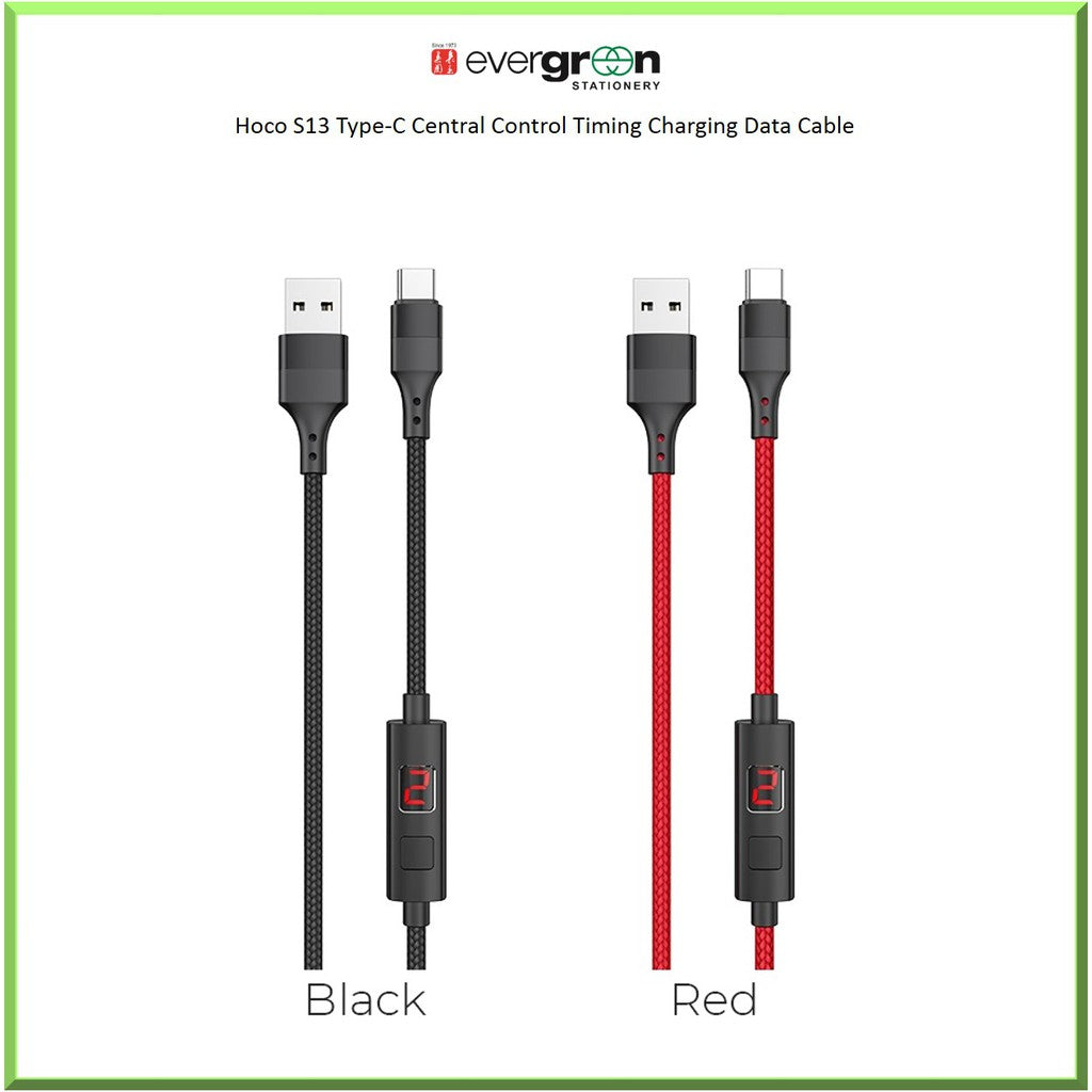 Hoco S13 Type-C Central Control Timing Charging Data Cable